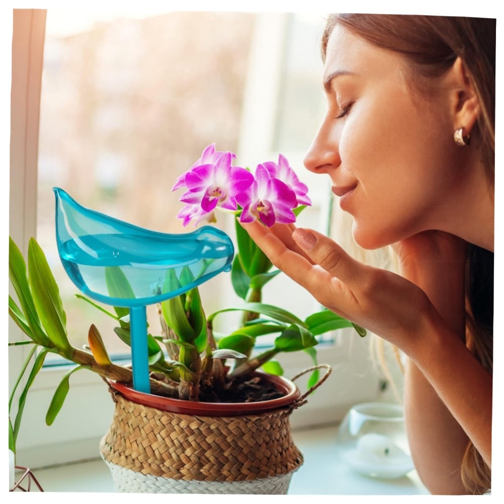 Bewässerungskugeln 4er-Set Vogel-Form, automatische Pflanzenbewässerung 200 ml, transparent – dekorativ & einfaches Urlaubs-Gießen