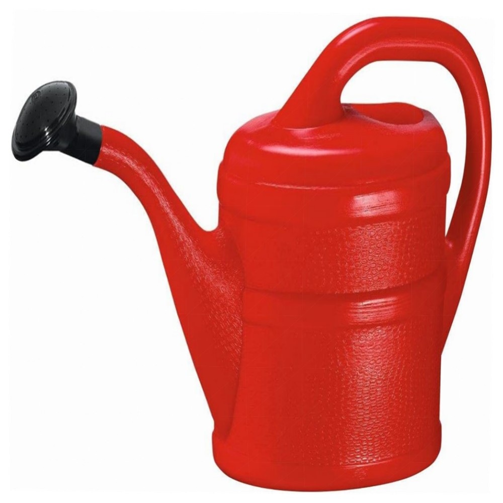 Gießkanne 2L ROT – leichte Kunststoff-Gießkanne mit abnehmbarer Brause, ergonomisch für Garten, Balkon & Kinder