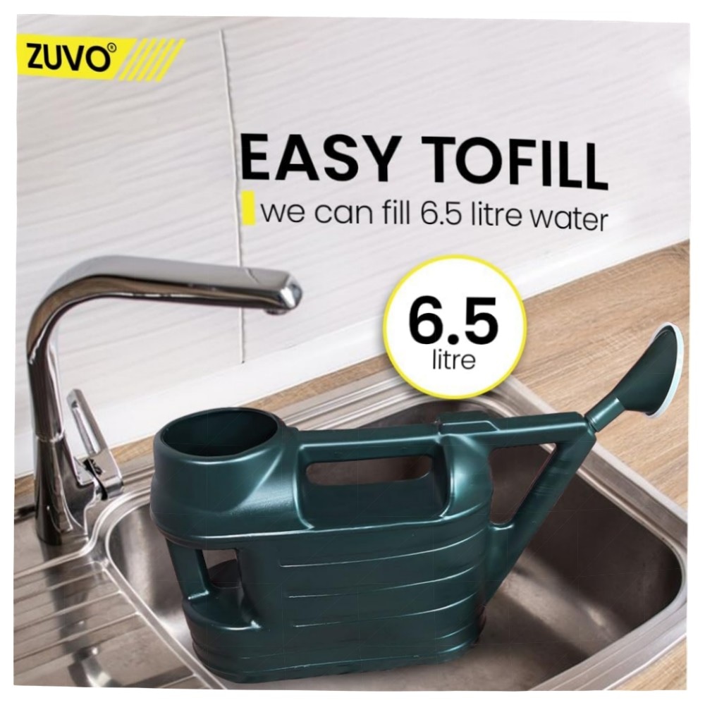 Gießkanne Outdoor 6,5 L – leichte, robuste Gartenkanne in Grün für Balkon & Garten, langlebig & ergonomisch