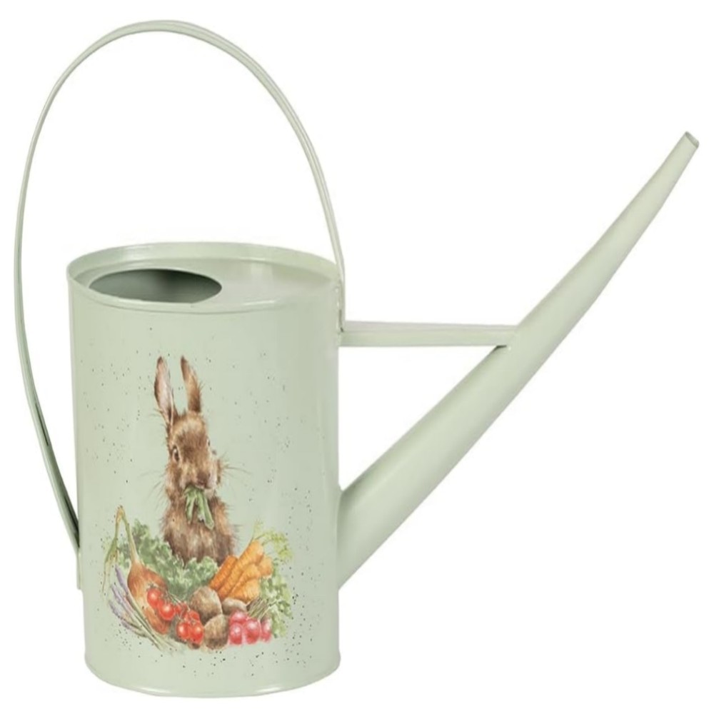 Wrendale by Hannah Dale Gießkanne 'Sleeping on The Job' – 2L Kohlenstoffstahl, lange Tülle, Country‑Design (Border Collie & Hase)