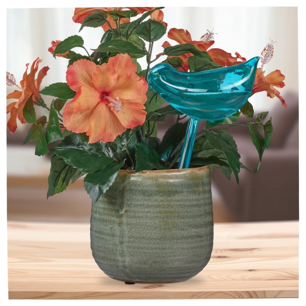 Bewässerungskugeln 4er-Set Vogel-Form, automatische Pflanzenbewässerung 200 ml, transparent – dekorativ & einfaches Urlaubs-Gießen