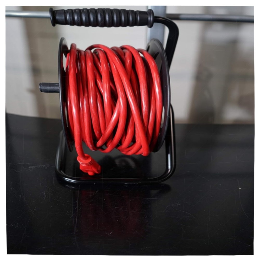 Kabel-Schnurrolle mit Metallständer, bis 45 m (16/3 AWG) – robust, kompakt & leicht montierbar