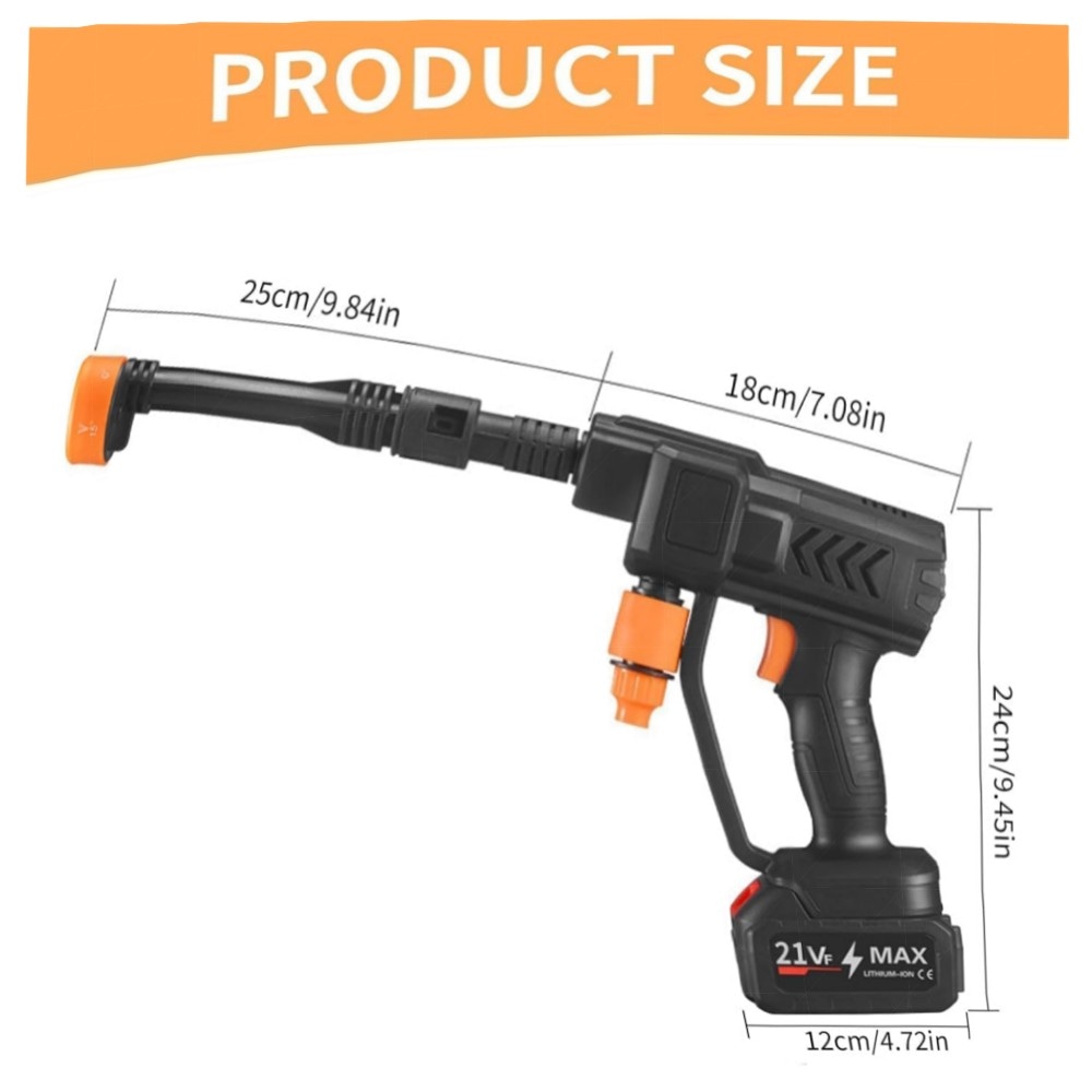 0b9f8f830761.jpg Akku Hochdruckreiniger 600W 21V – Mobil, 2× Akku, 60 Bar, 6‑in‑1 Düse & 5m Schlauch – leistungsstarker, wassersparender Reiniger für Auto, Garten & Pool