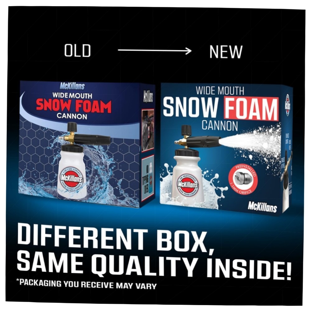 Schneeschaumkanone Hochdruckreiniger 1 L mit verstellbarer Lanze & 6,35 mm Schnellverbinder – Messinganschlüsse, dicker Schaum für schonende Autowäsche