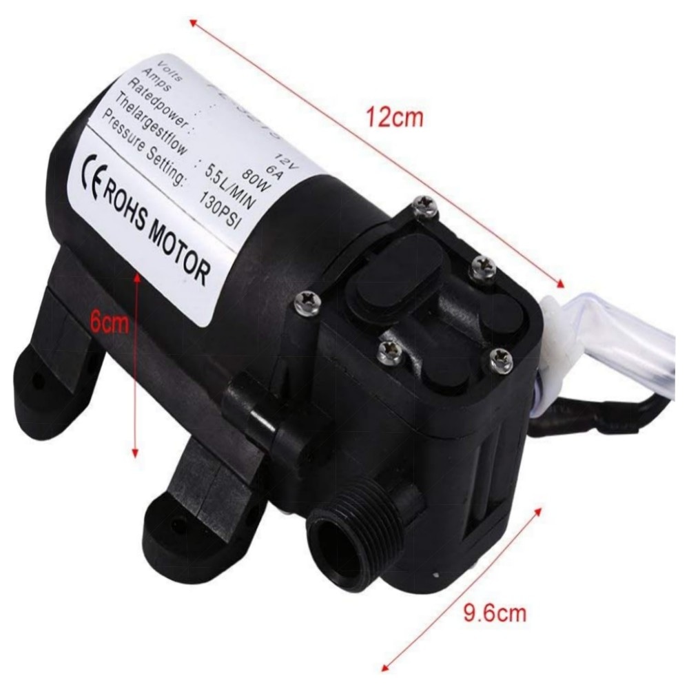 Tragbares 12V Hochdruck-Waschset für Auto & Camper – 130 PSI, 6 m Sprühschlauch, langlebige Pumpe, Zigarettenanzünder-Anschluss