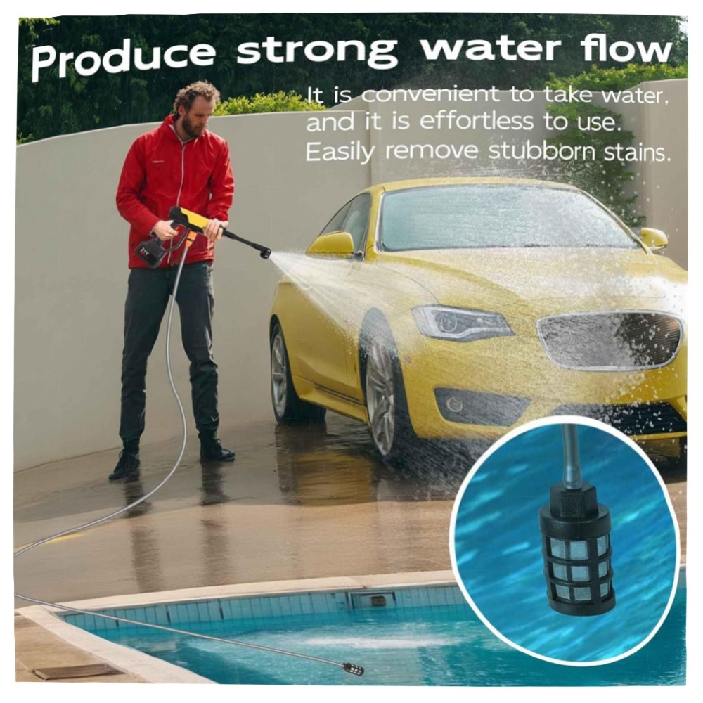 Akku Hochdruckreiniger 21V, 70 Bar – Mobiler 15000mAh*2 Druckreiniger mit 6‑in‑1 Düsen & 5 m Schlauch, tragbar für Auto & Garten