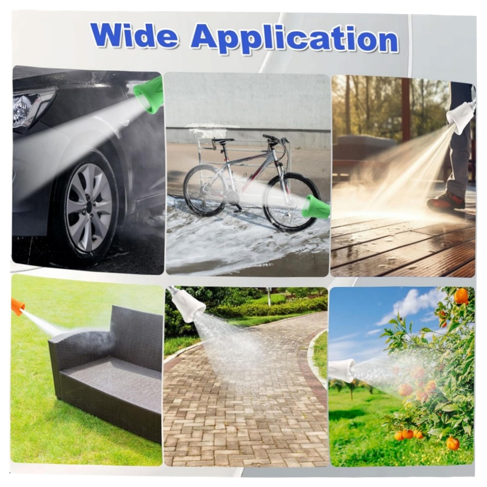 Hochdruckreiniger Düsenschutz 5er-Set, Edelstahl & TPE, 6,35 mm Schnellanschluss – Spritzschutz & Stoßfester Düsenhalter