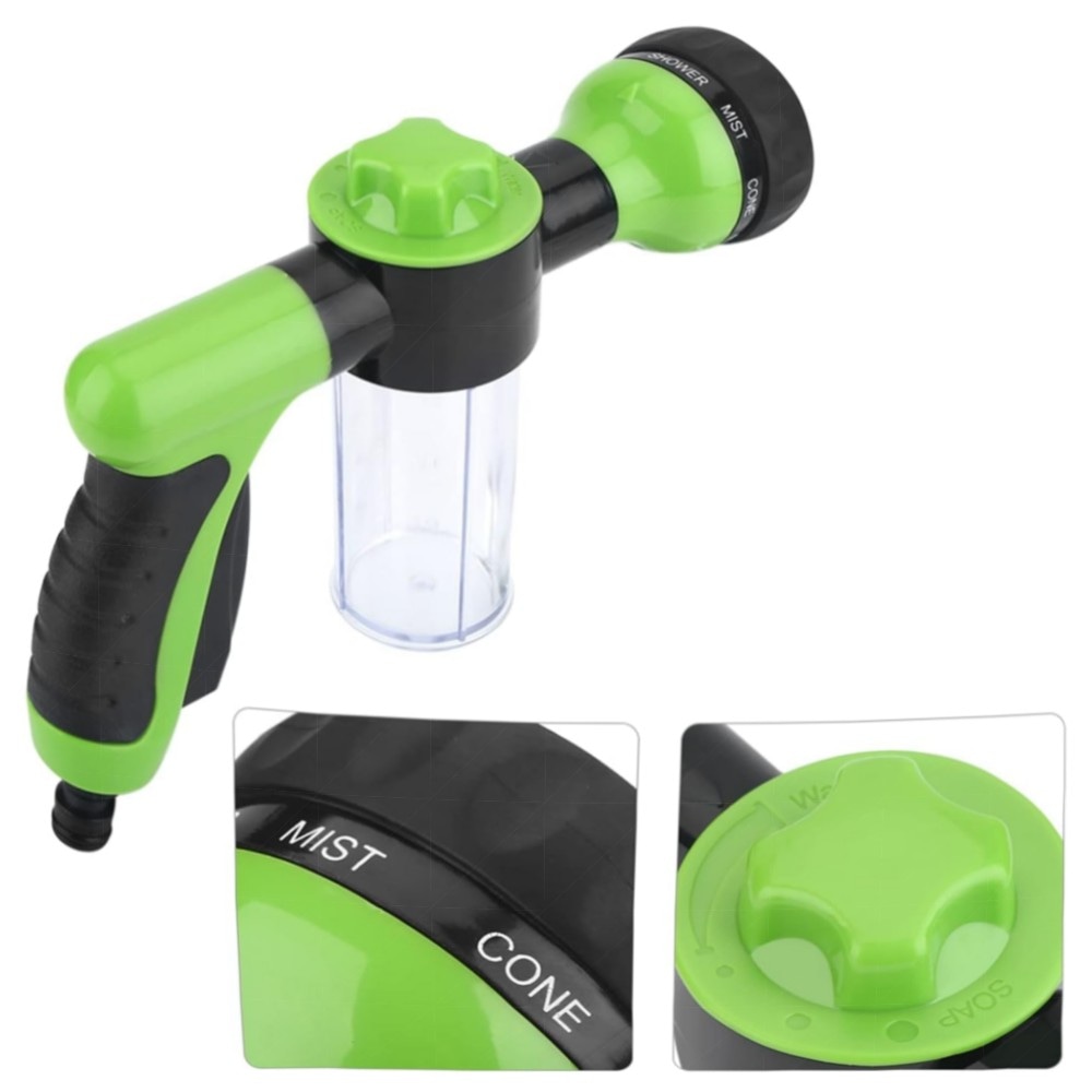 Hochdruck-Schaumpistole für Auto & Garten – robustes ABS, 8 Sprühmuster, 6 m Reichweite, ergonomischer rutschfester Griff