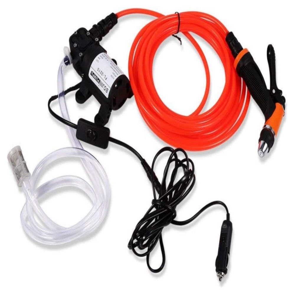 Tragbares 12V Hochdruck-Waschset für Auto & Camper – 130 PSI, 6 m Sprühschlauch, langlebige Pumpe, Zigarettenanzünder-Anschluss