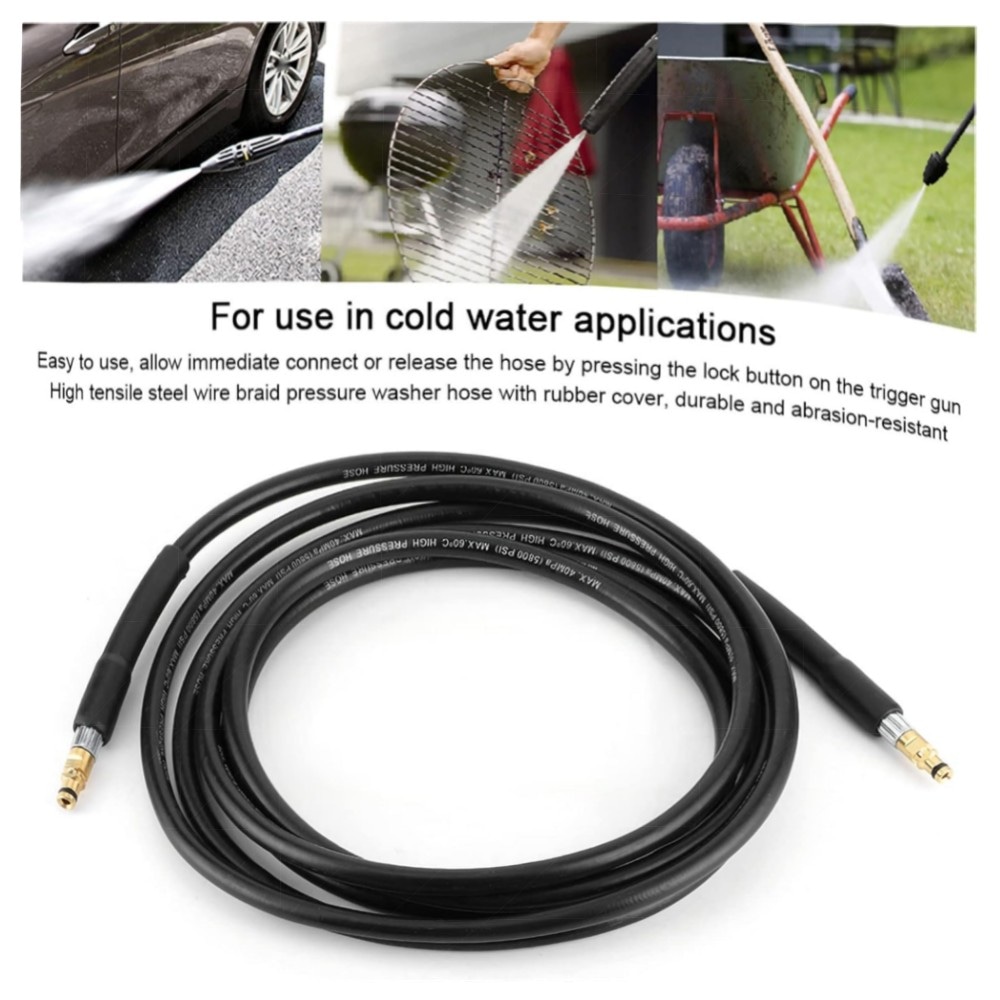 Hochdruckreiniger Ersatzschlauch für Kärcher K2–K5, 6 m | Hochfestes Stahlgeflecht, Abriebfest & Schnellverschluss