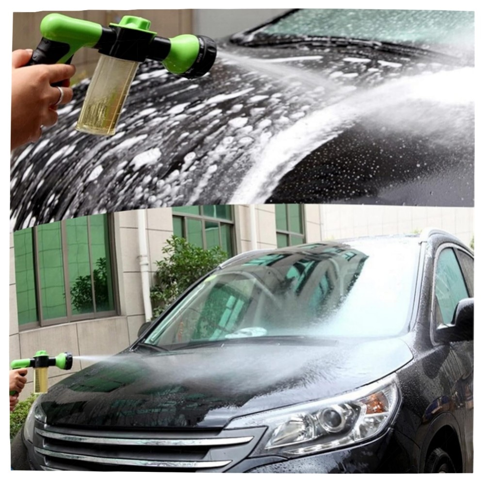 Hochdruck-Schaumpistole für Auto & Garten – robustes ABS, 8 Sprühmuster, 6 m Reichweite, ergonomischer rutschfester Griff