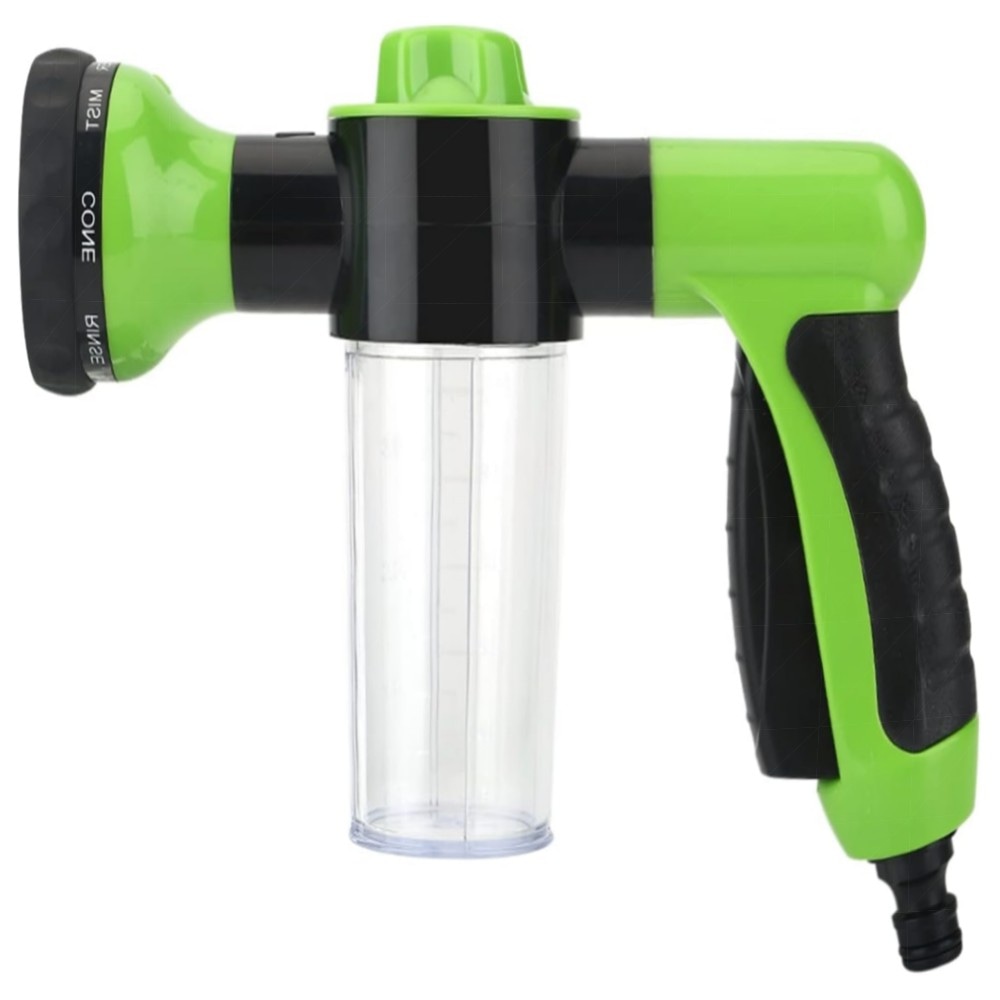 Hochdruck-Schaumpistole für Auto & Garten – robustes ABS, 8 Sprühmuster, 6 m Reichweite, ergonomischer rutschfester Griff