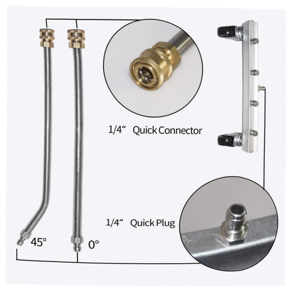 Hochdruckreiniger Unterbodenreiniger 33 cm mit 13\