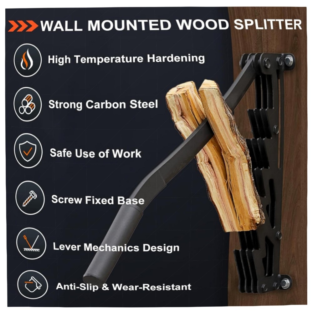 a83cf7e11718.jpg Manueller Wand-Holzspalter aus Molybdän-Vanadium-Stahl, hebelbetriebener Brennholzschneider mit Verlängerungsgriff – robust & leicht montierbar