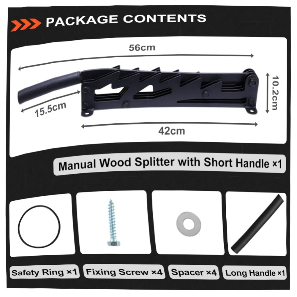 c2b791e51626.jpg Manueller Wand-Holzspalter aus Molybdän-Vanadium-Stahl, hebelbetriebener Brennholzschneider mit Verlängerungsgriff – robust & leicht montierbar