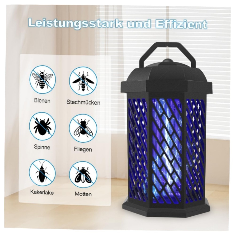Insektenvernichter Elektrisch 4200V mit UV-Licht 18W – Wasserdichter Mosquito Killer für Innen & Außen, robustes ABS, abnehmbarer Sammelbehälter