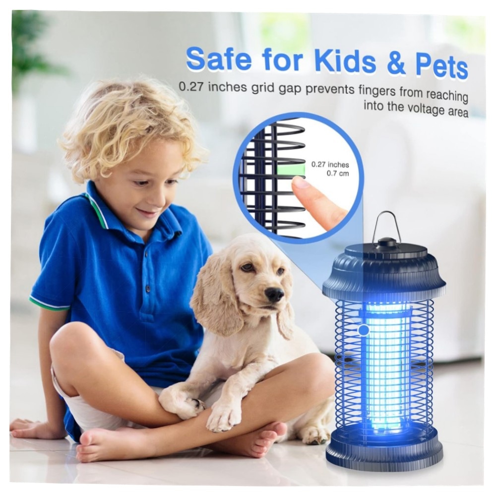 Elektrischer Insektenvernichter 20W – UV Mückenlampe mit 4500V, IPX4 wasserdicht, geruchsneutral & ungiftig, 360° Fliegenfalle für Innen & Garten