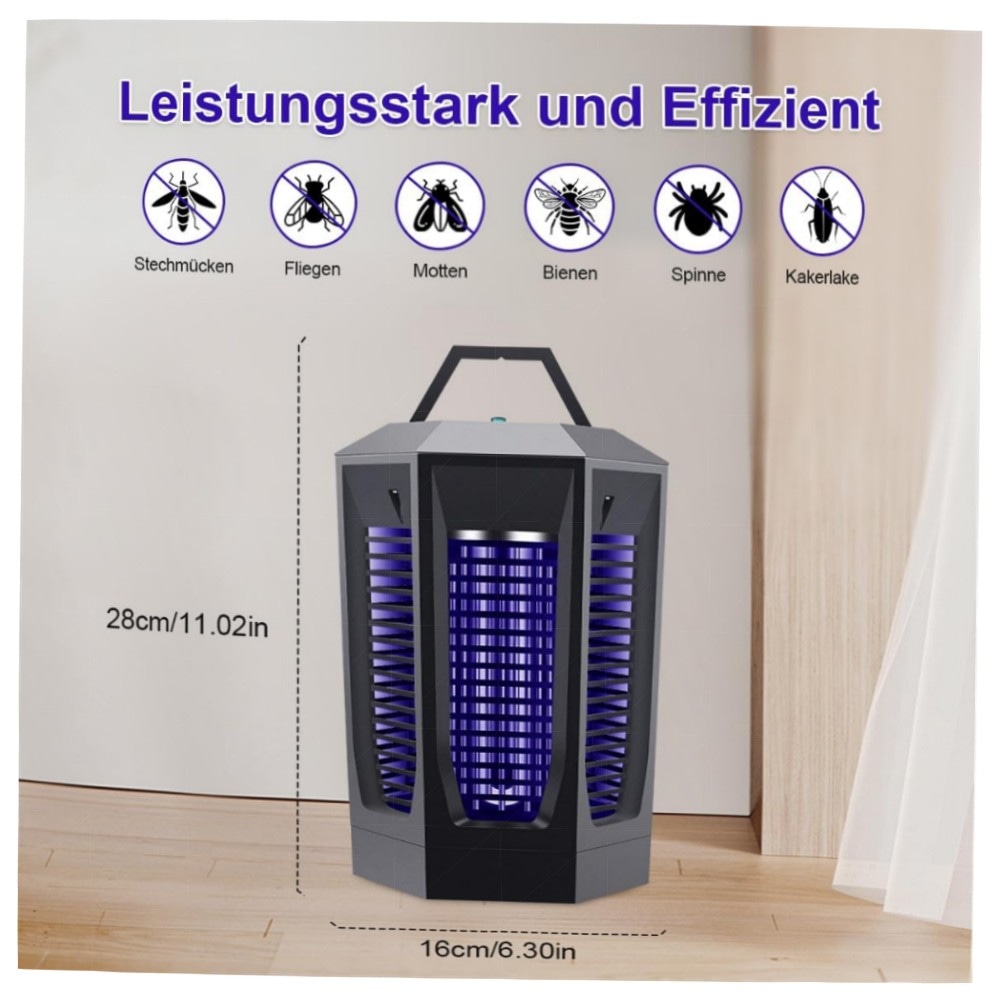 Insektenvernichter Elektrisch 4200V mit UV-Licht 18W – Wasserdichter Mosquito Killer für Innen & Außen, robustes ABS, abnehmbarer Sammelbehälter