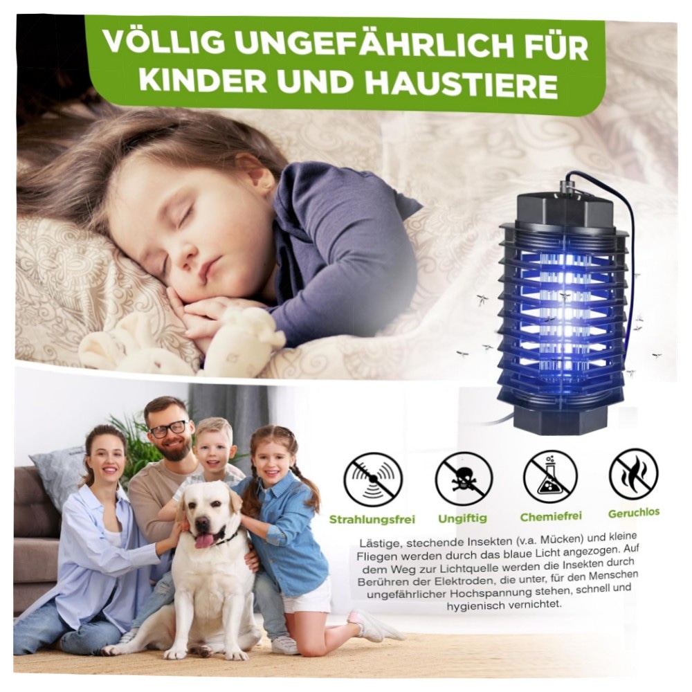 Elektrischer Insektenvernichter ISOTRONIC 500 V – Mückenlampe für Innen 50 m², geruchlos & sicher (3 Stück)