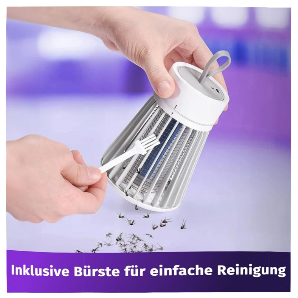 Zapfie Mückenlampe 3‑in‑1 Zapper – Tragbar, Wiederaufladbar & IPX4 Wasserdicht für Innen & Außen, UV‑Falle ohne Chemie