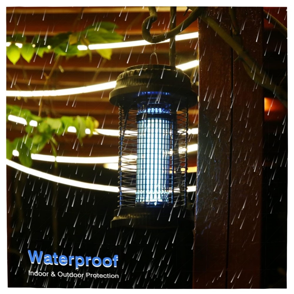 Elektrischer Insektenvernichter 20W – UV Mückenlampe mit 4500V, IPX4 wasserdicht, geruchsneutral & ungiftig, 360° Fliegenfalle für Innen & Garten