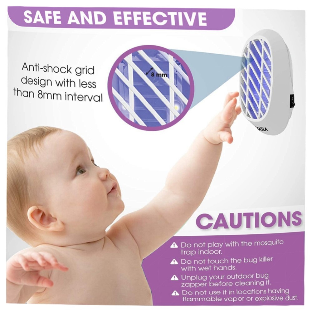 Elektrischer Indoor-Insektenvernichter mit Blaulicht – 2er Pack Mücken- & Fruchtfliegenfalle, geräuschlos, energiesparend