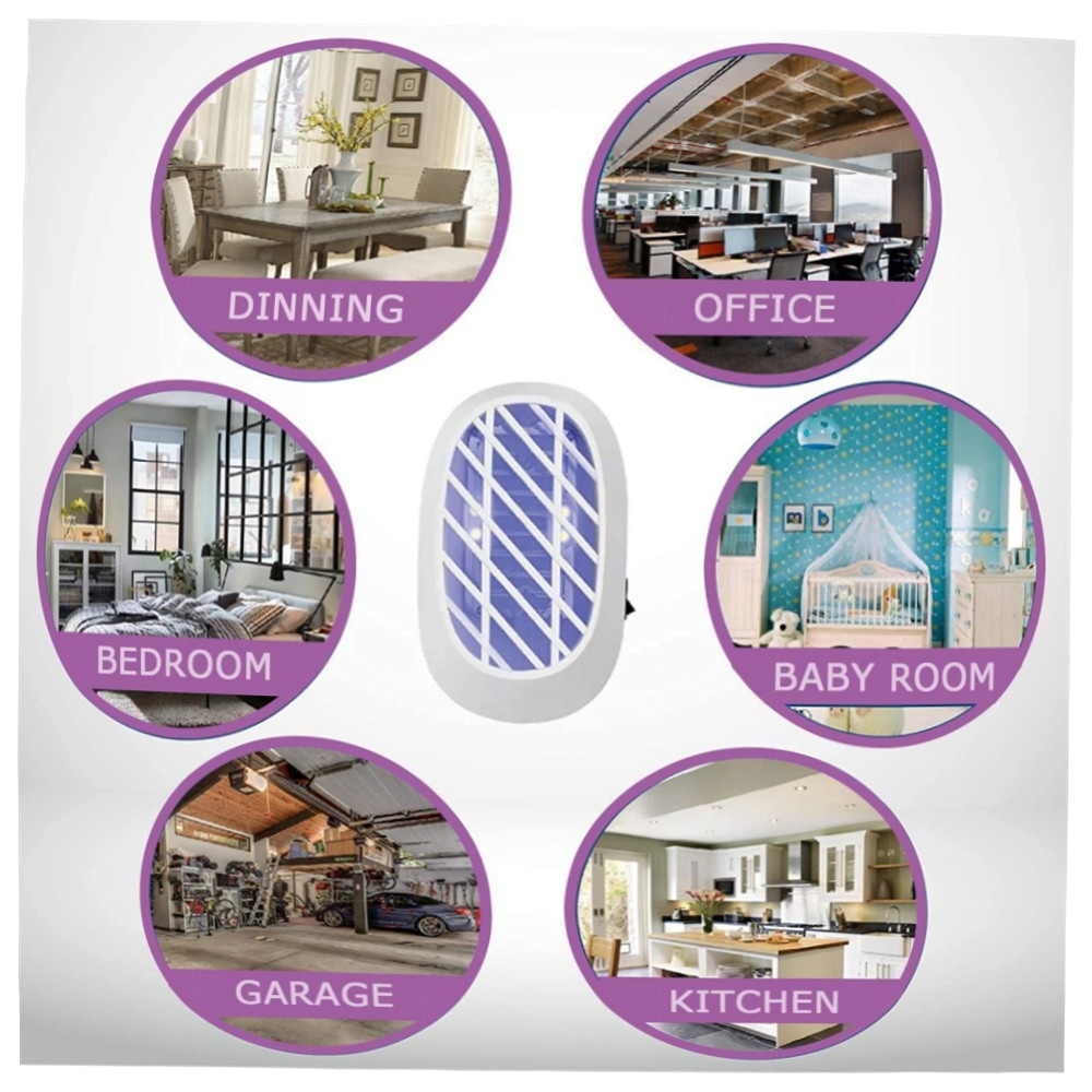 Elektrischer Indoor-Insektenvernichter mit Blaulicht – 2er Pack Mücken- & Fruchtfliegenfalle, geräuschlos, energiesparend