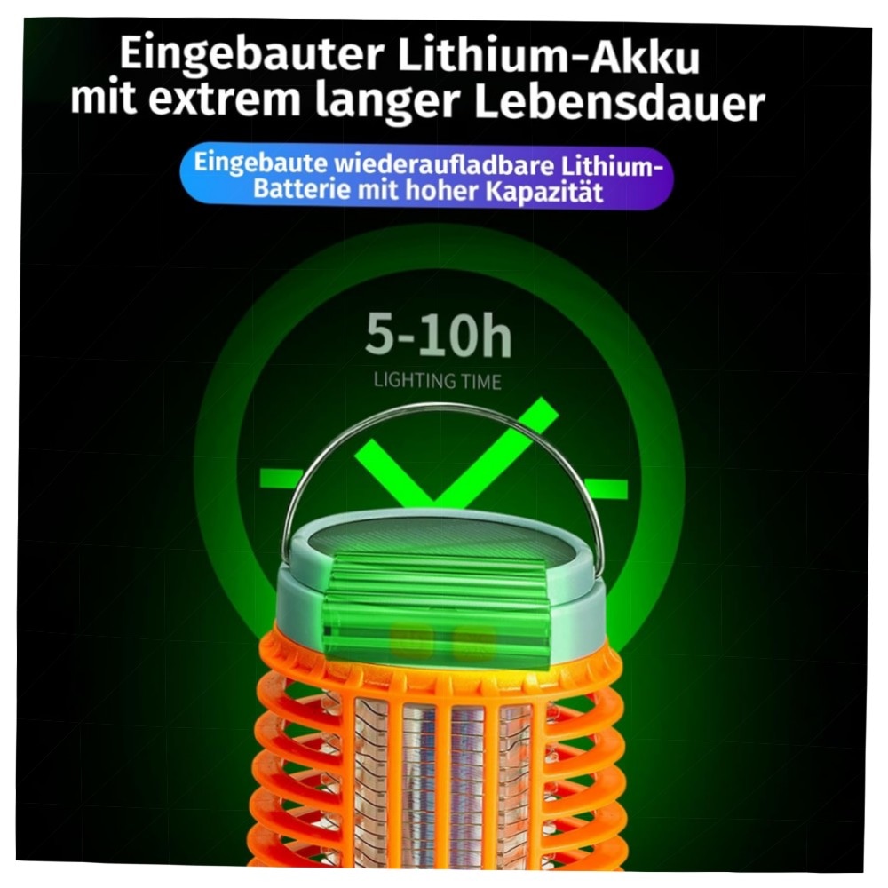 Zapfie Mückenlampe 3‑in‑1 Zapper – Tragbar, Wiederaufladbar & IPX4 Wasserdicht für Innen & Außen, UV‑Falle ohne Chemie