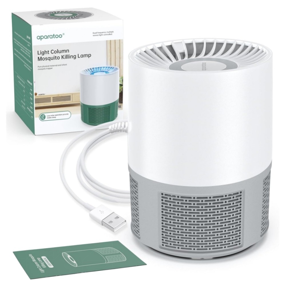 Elektrischer Insektenvernichter USB – Tragbare UV-Mückenfalle mit 7‑Blatt Turbinen‑Ventilator, leise & USB‑betriebene Moskito‑Lampe für Haus, Garten & Camping