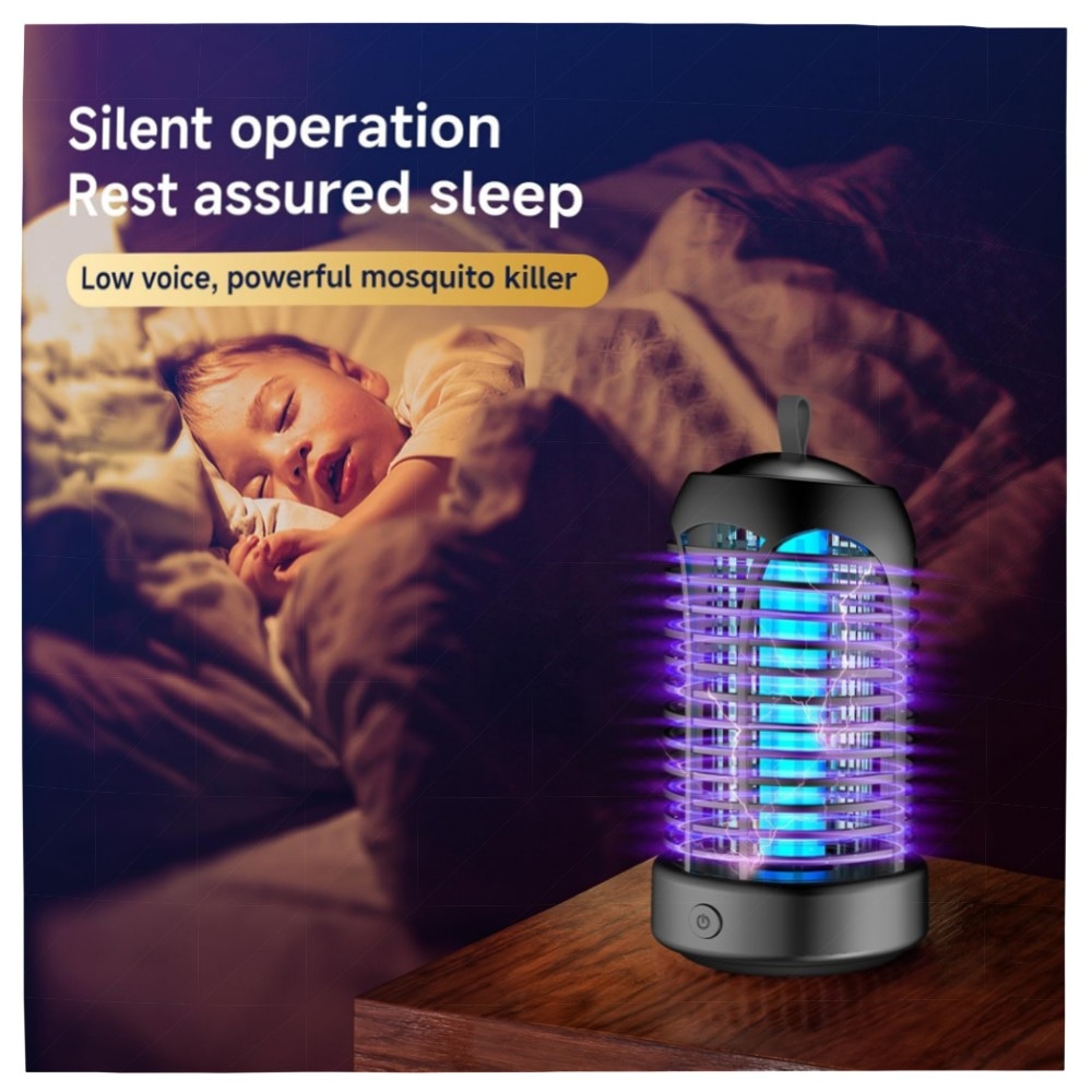 Elektrischer Insektenvernichter Mückenlampe mit 360° UV‑Licht, IPX4 wasserdicht, 4200 V Hochspannungsnetz – langlebig, für Innen & Außen