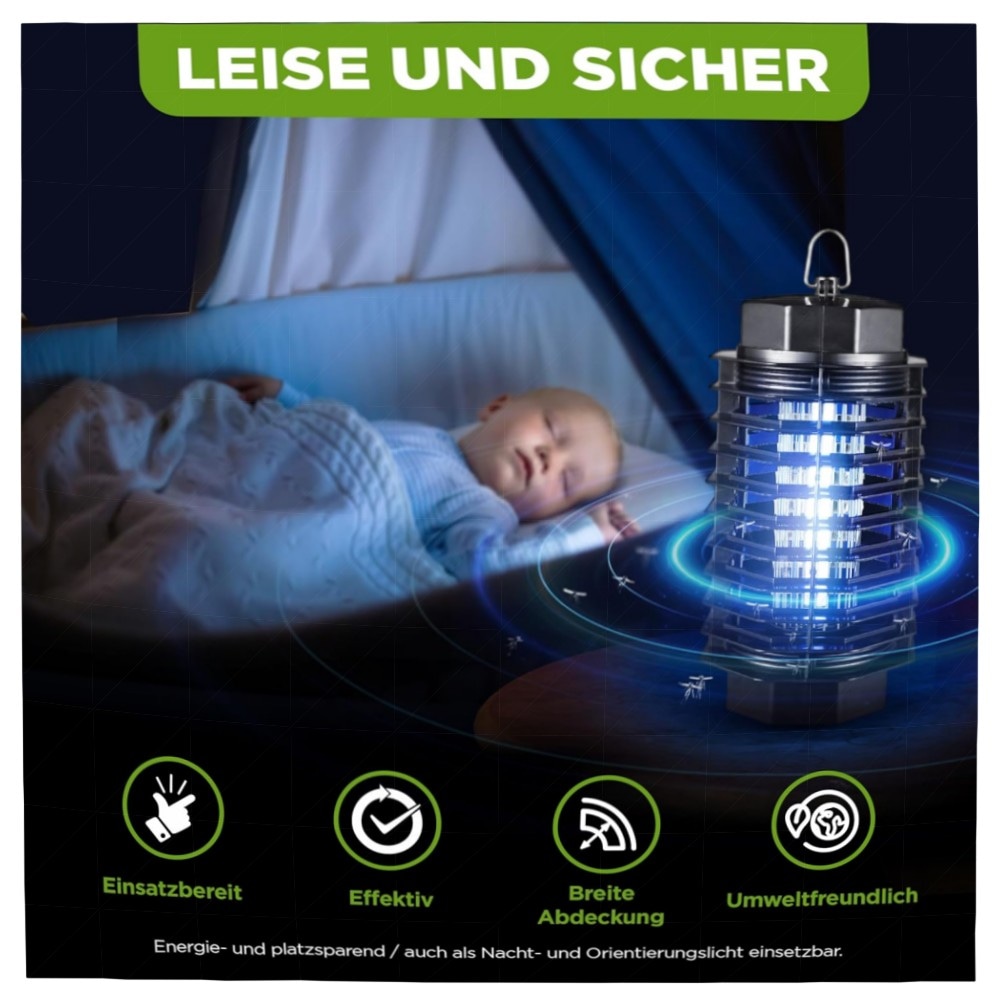 Elektrischer Insektenvernichter ISOTRONIC 500 V – Mückenlampe für Innen 50 m², geruchlos & sicher (3 Stück)