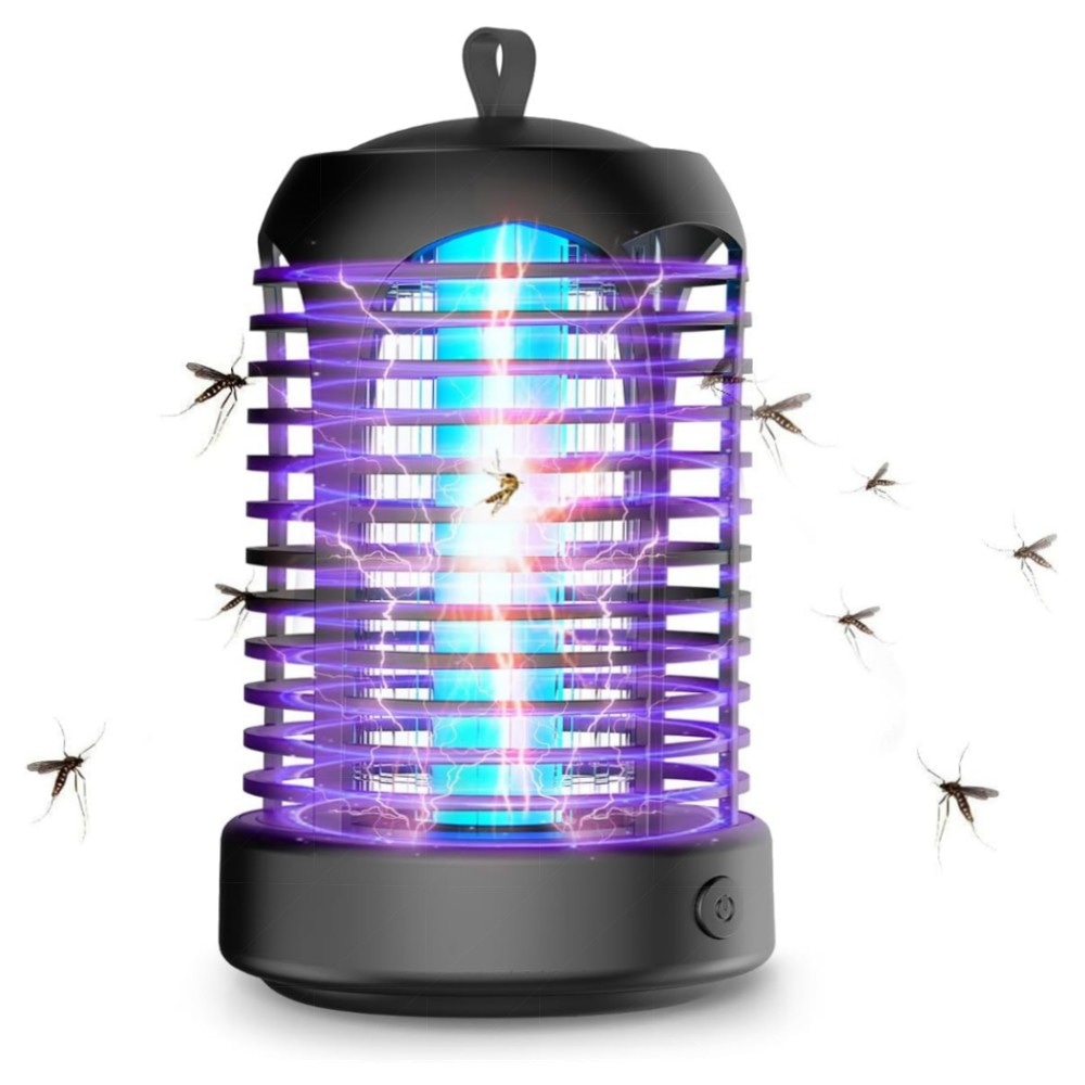 Elektrischer Insektenvernichter Mückenlampe mit 360° UV‑Licht, IPX4 wasserdicht, 4200 V Hochspannungsnetz – langlebig, für Innen & Außen