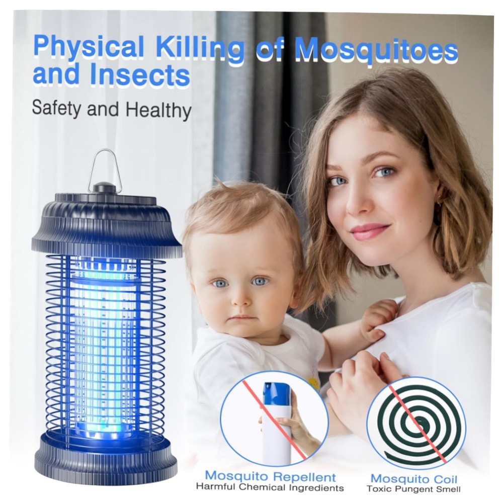 Elektrischer Insektenvernichter 20W – UV Mückenlampe mit 4500V, IPX4 wasserdicht, geruchsneutral & ungiftig, 360° Fliegenfalle für Innen & Garten