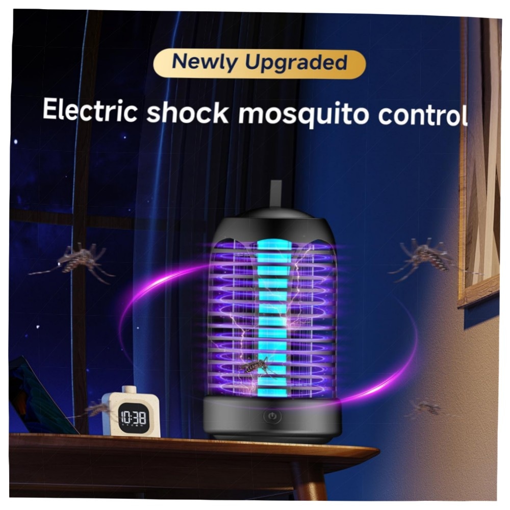Elektrischer Insektenvernichter Mückenlampe mit 360° UV‑Licht, IPX4 wasserdicht, 4200 V Hochspannungsnetz – langlebig, für Innen & Außen