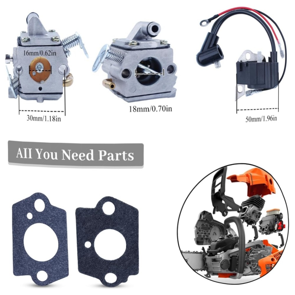 Vergaser & Zündspule für Stihl MS170 MS180 / 017 018 – hochwertiger Ersatzteil-Satz, passgenau & langlebig