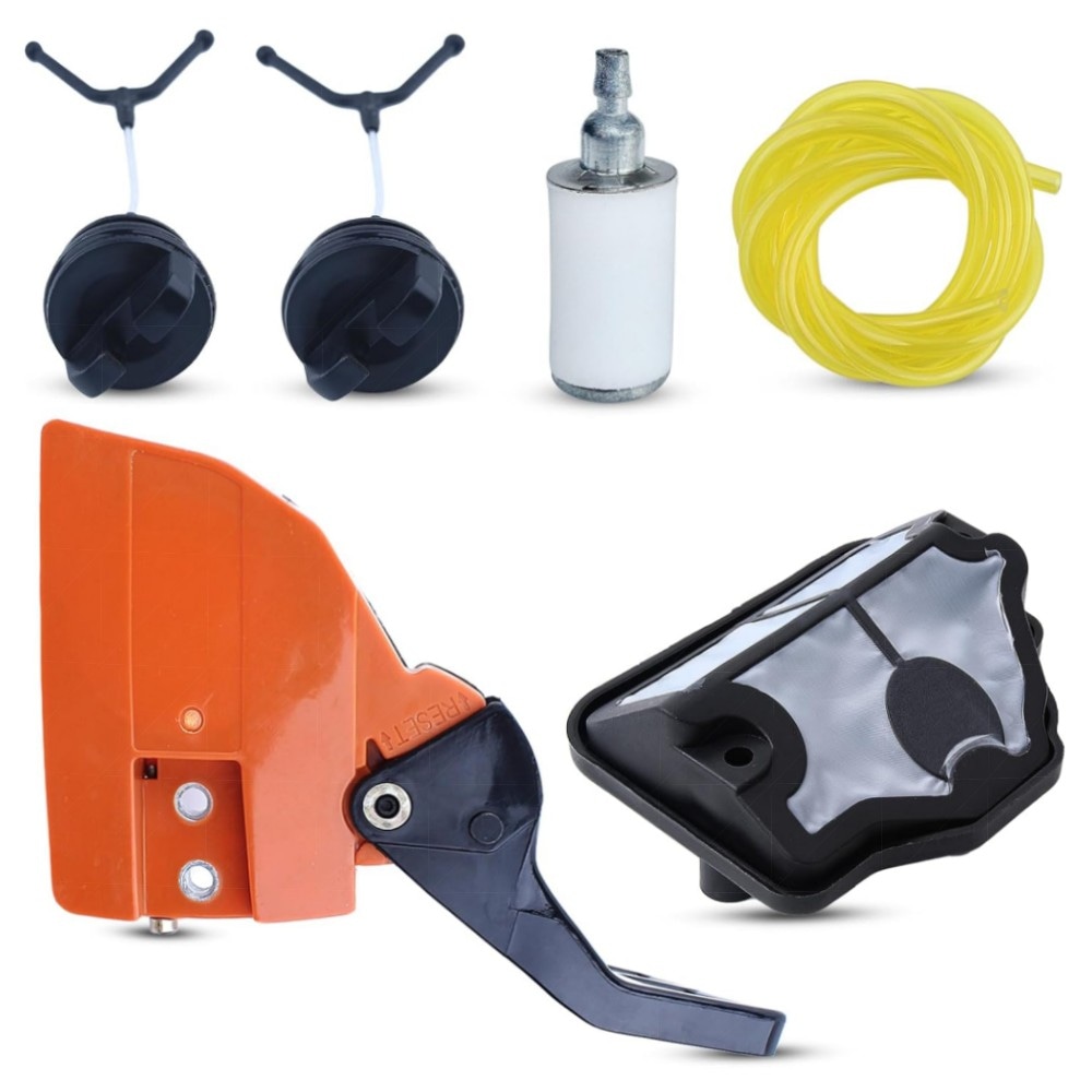 Kettenrad-Kupplungsdeckel & Kettenbremsgriffsatz für Husqvarna 136/137/141/142 – hochwertiges Ersatzteil-Set mit Filter & Leitungen