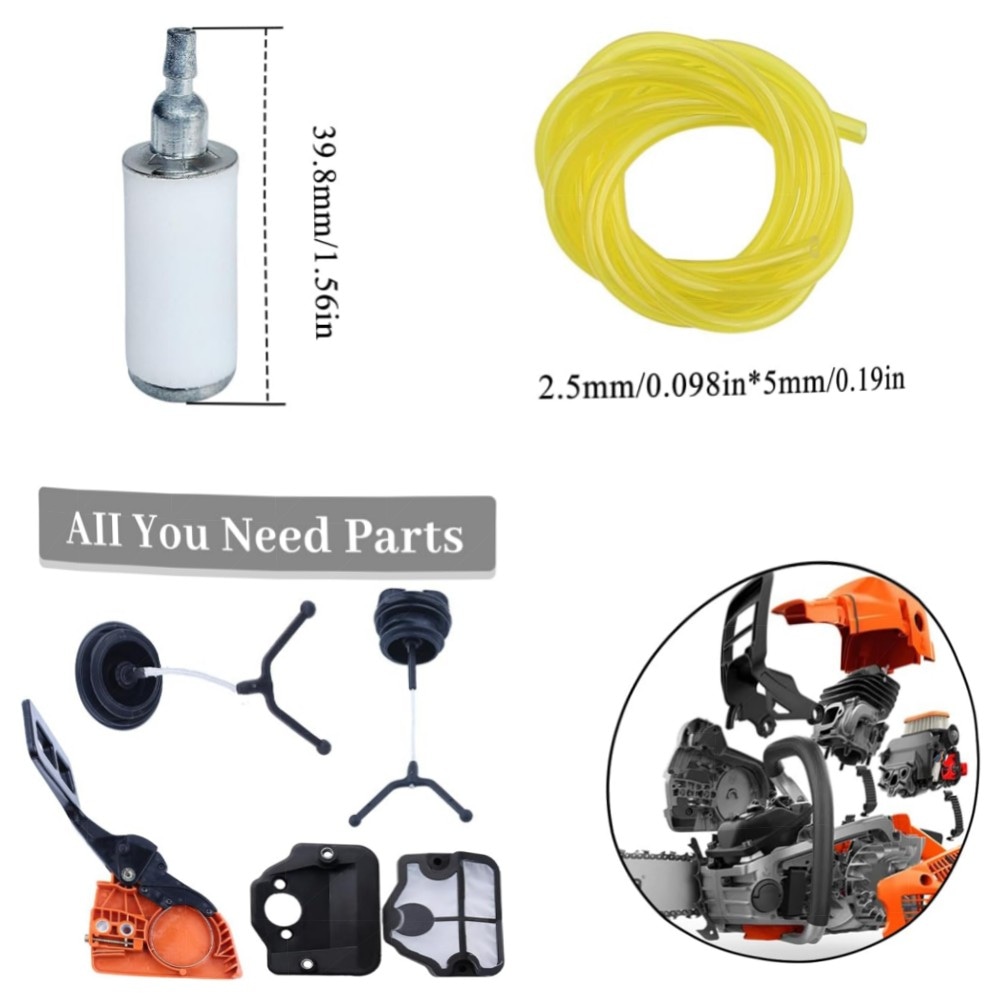 Kettenrad-Kupplungsdeckel & Kettenbremsgriffsatz für Husqvarna 136/137/141/142 – hochwertiges Ersatzteil-Set mit Filter & Leitungen
