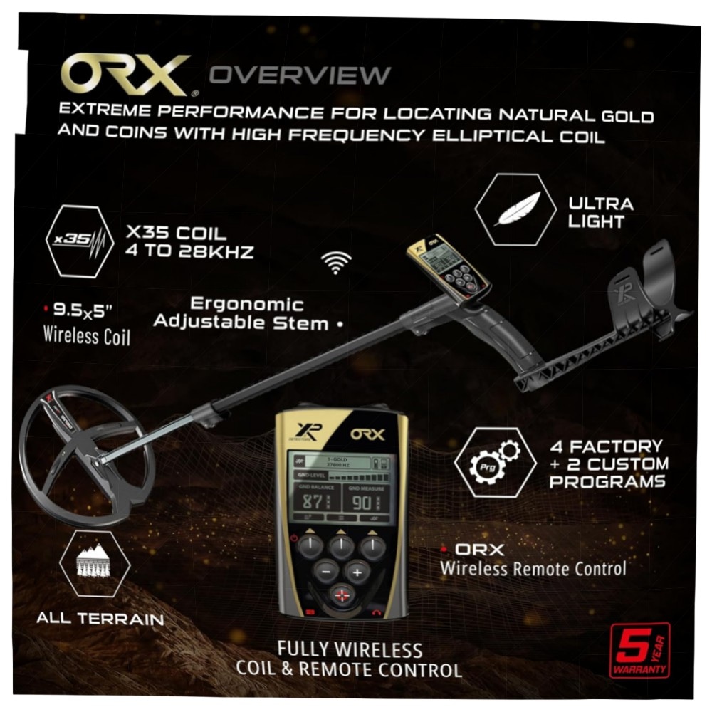 XP ORX X35 28 Metalldetektor – leichter Profi-Detektor mit XPFunk, hoher Empfindlichkeit & 4 Spulenoptionen