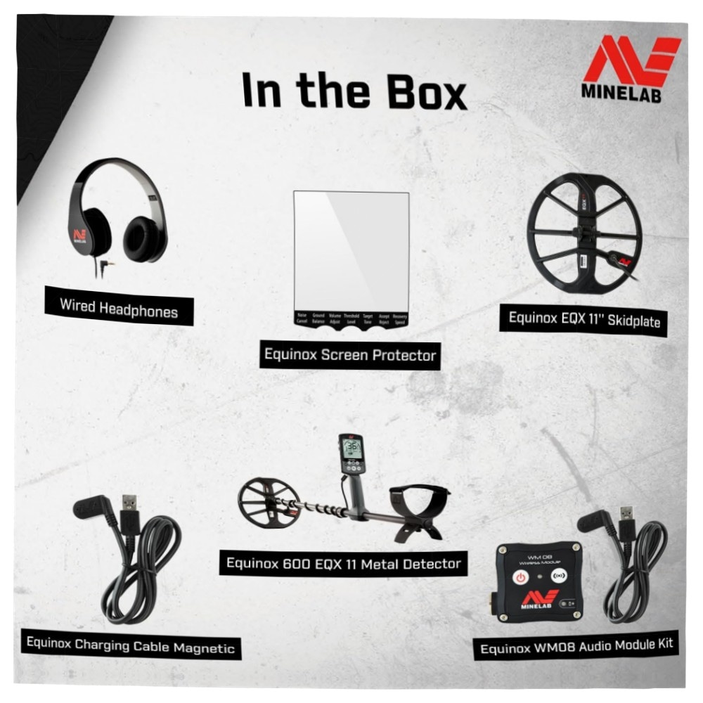 Minelab Equinox 600 Metalldetektor – Multi-IQ Multifrequenz, vollständig wasserdicht bis 3 m, Profi-Suche für Strand, Feld & Park