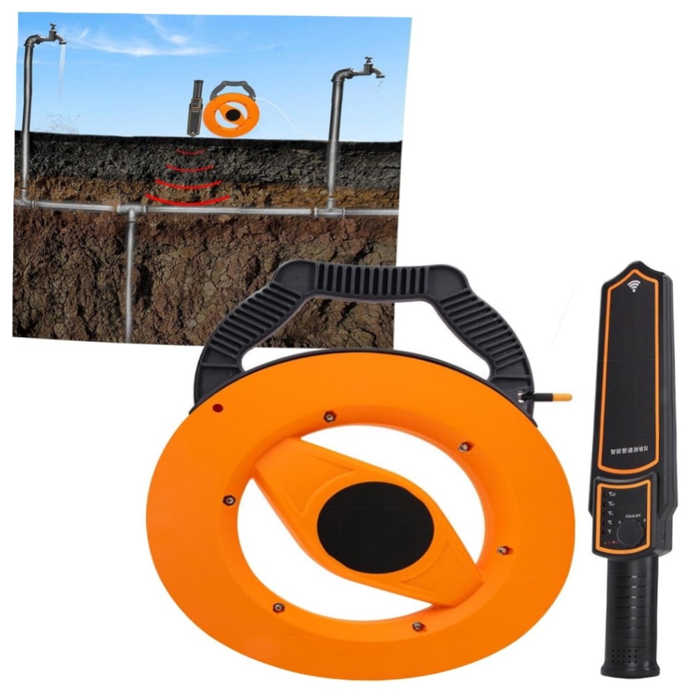 Rohrblockade-Detektor 30 m – wasserdichter Rohrverstopfungsscanner mit 4 Sonden, robustes ABS, wiederaufladbar