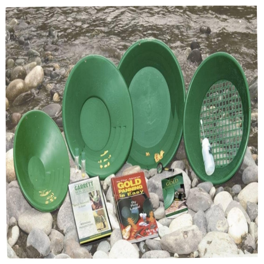 Garrett Gold Pan Kit Deluxe – hochwertiges Goldsucher-Set (Art. 13274) mit robusten Pfannen & Installationshardware für Hobbyprospektoren
