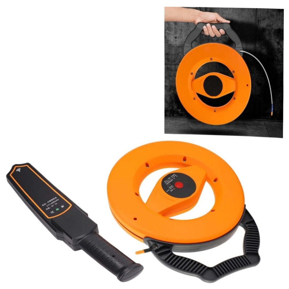 Rohrblockade-Detektor 30 m – wasserdichter Rohrverstopfungsscanner mit 4 Sonden, robustes ABS, wiederaufladbar