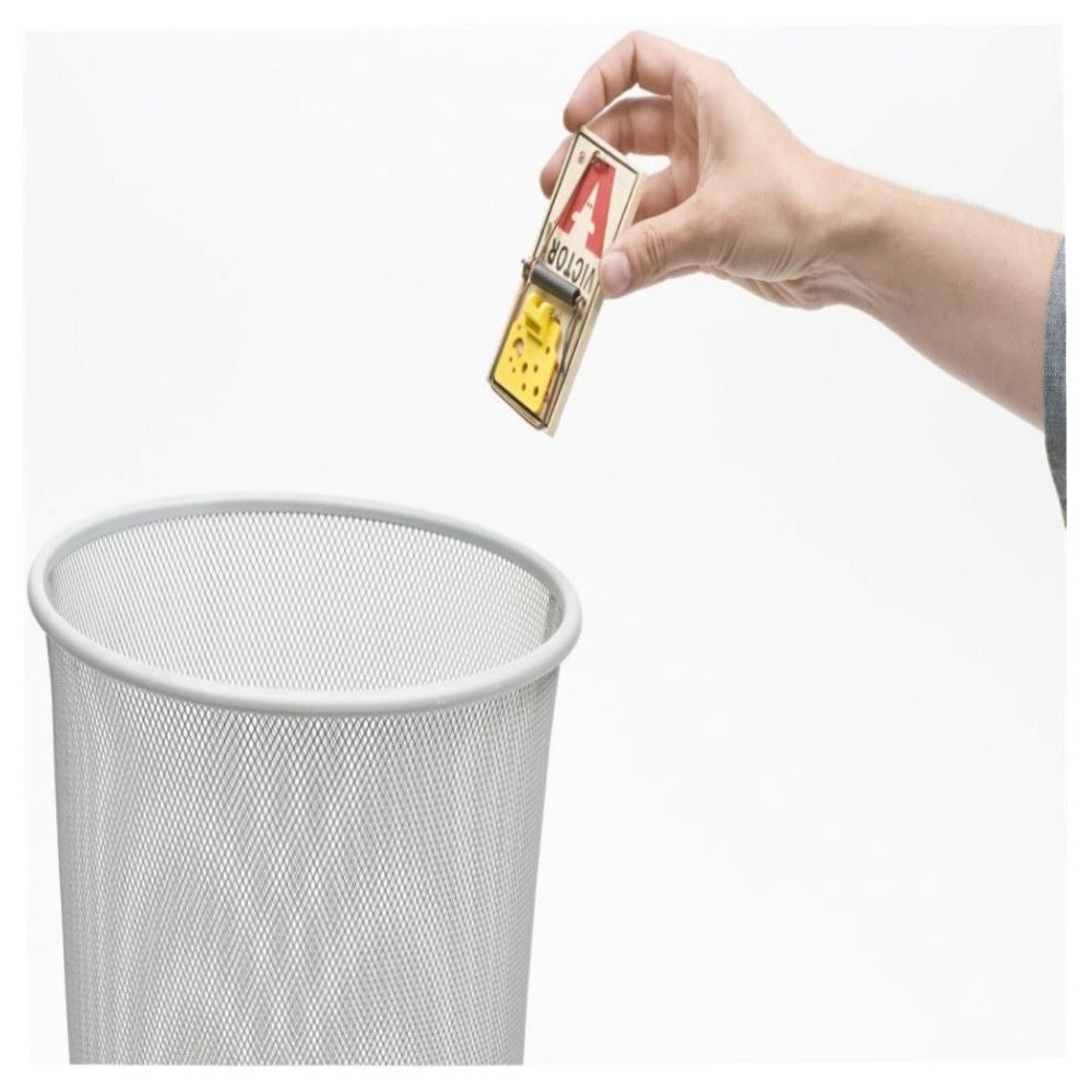 Easy Set Mausefallen (4 Stück) – Vorgeködert, großes Auslösepedal, wiederverwendbar & giftfrei, FSC-Holz für schnelle Mäusebekämpfung