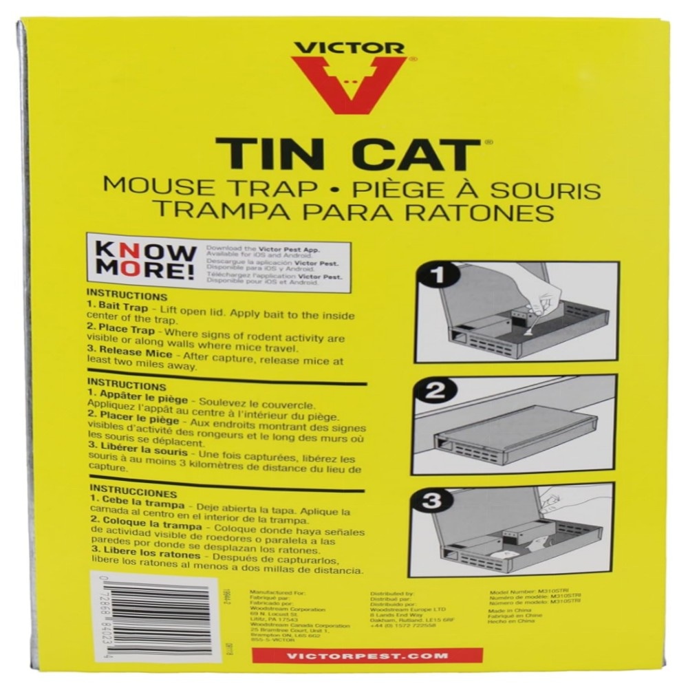Lebend-Mausefalle Tin Cat M310 – Metall Mehrfach-Falle, tierfreundlich & wiederverwendbar für Haus & Garten