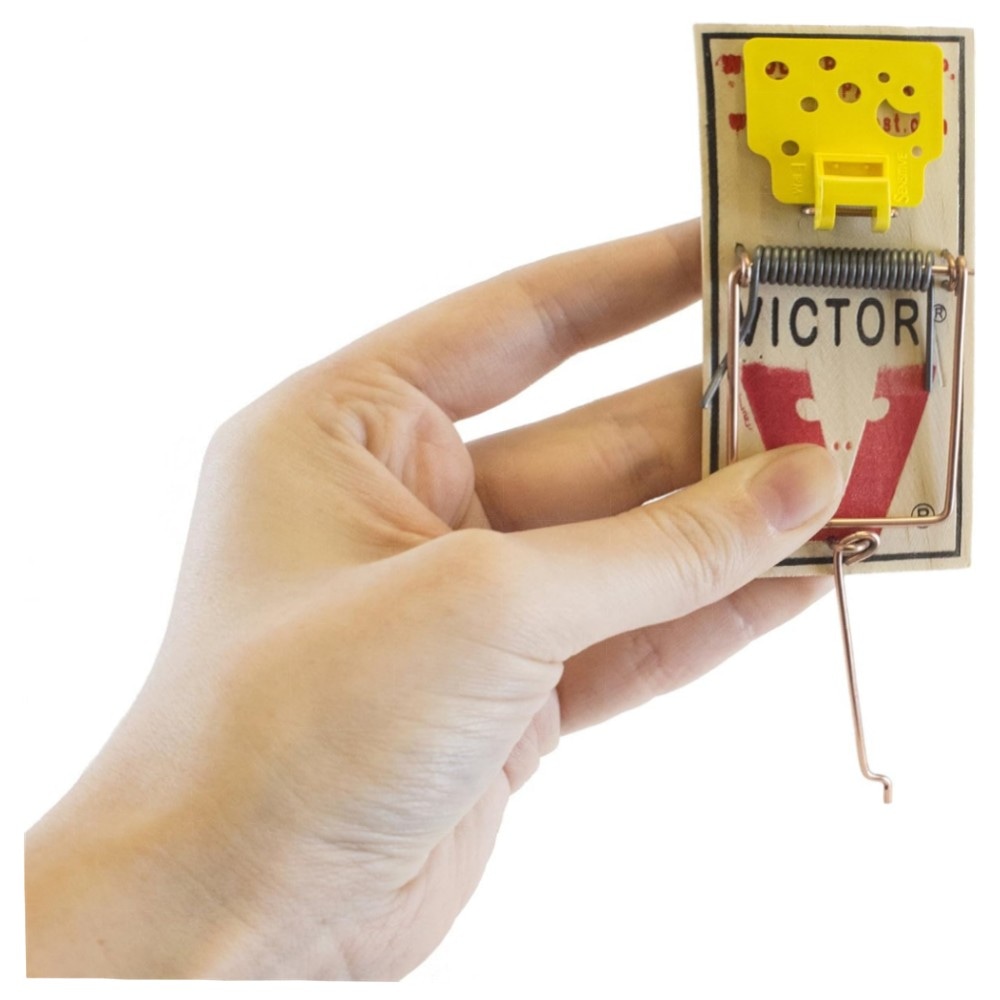 Easy Set Mausefallen (4 Stück) – Vorgeködert, großes Auslösepedal, wiederverwendbar & giftfrei, FSC-Holz für schnelle Mäusebekämpfung