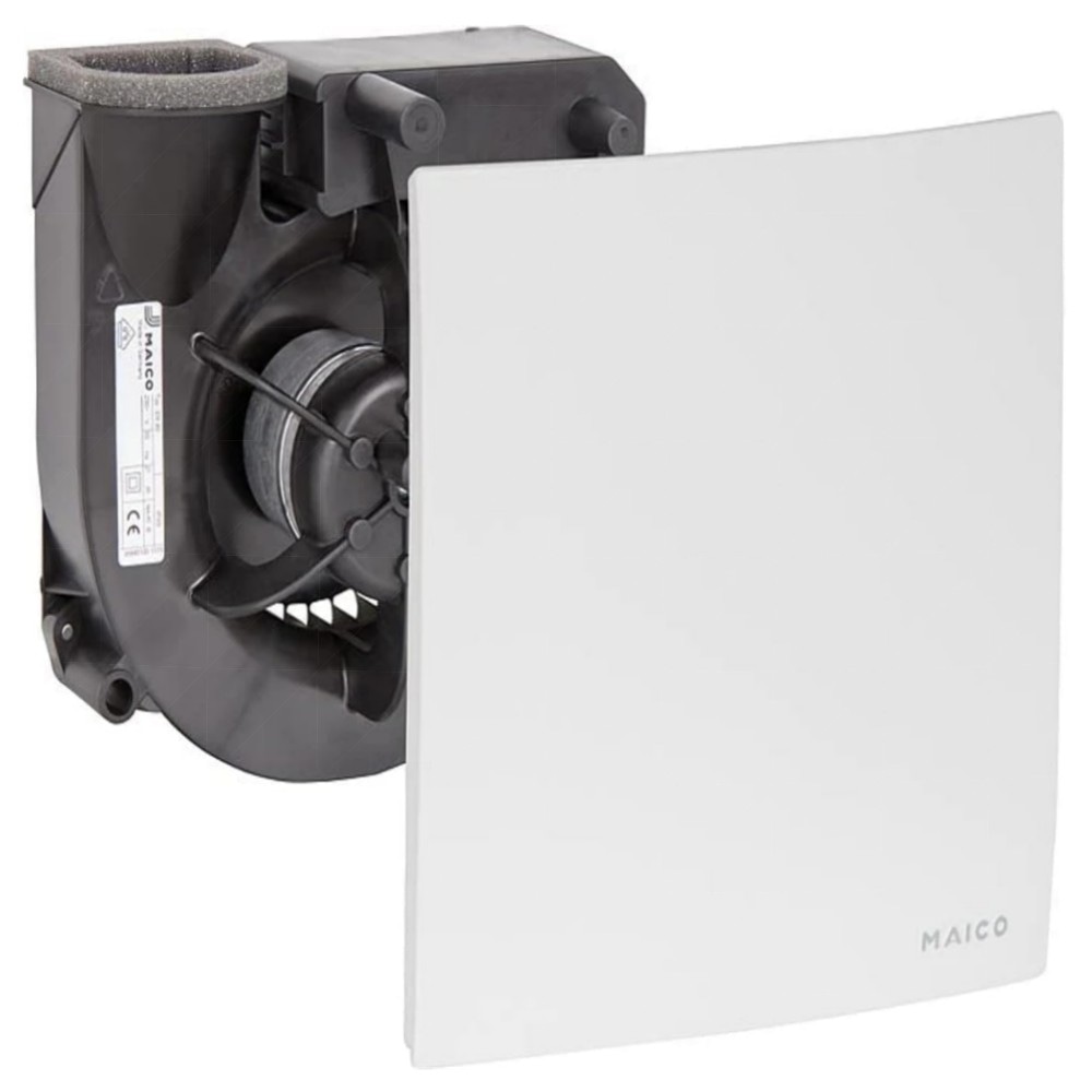 Verzögerungszeitschalter Ventilatoreinsatz ER100 VZ – hochwertig mit Abdeckung & Filter für Bad, Küche, Mehrfamilienhaus