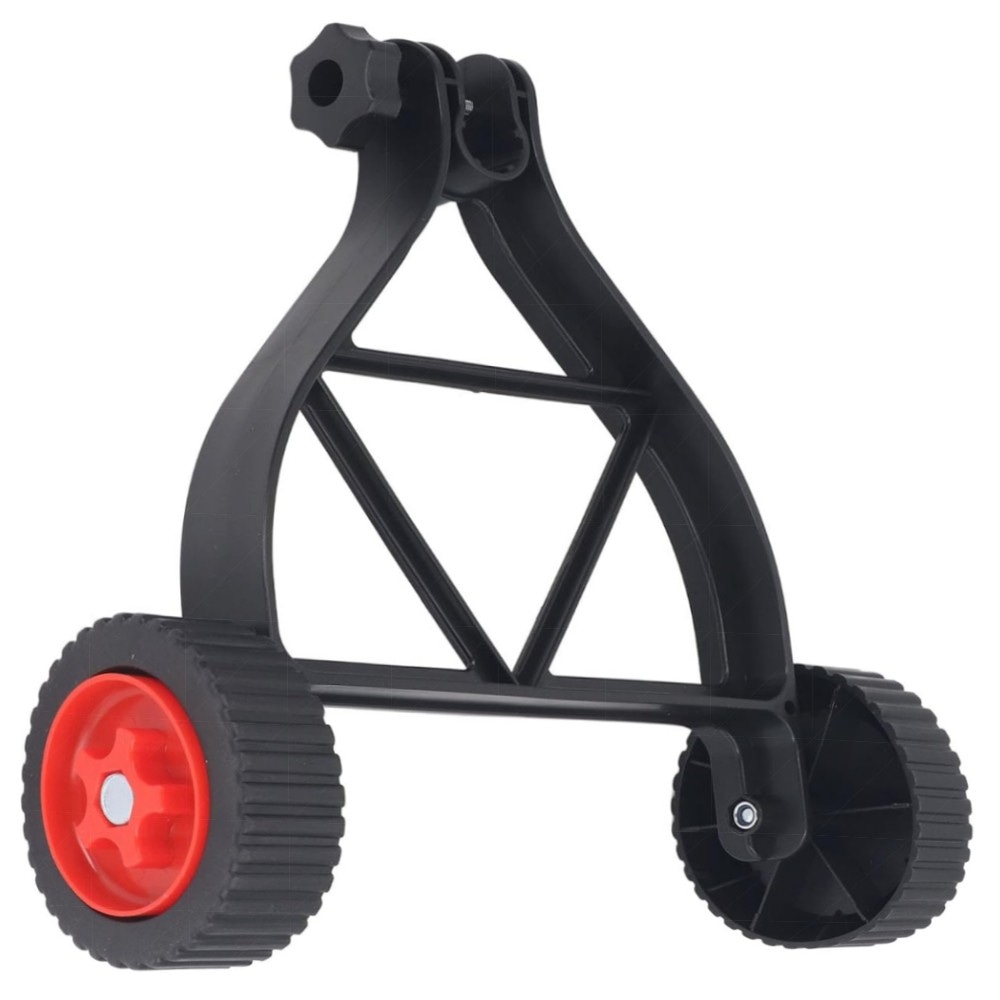 Höhenverstellbares Stützrad für Rasentrimmer (23–28 mm) – Robust ABS/Nylon, universeller Hilfsaufsatz für Unkrautvernichter & Rasenmäher (2er-Set)