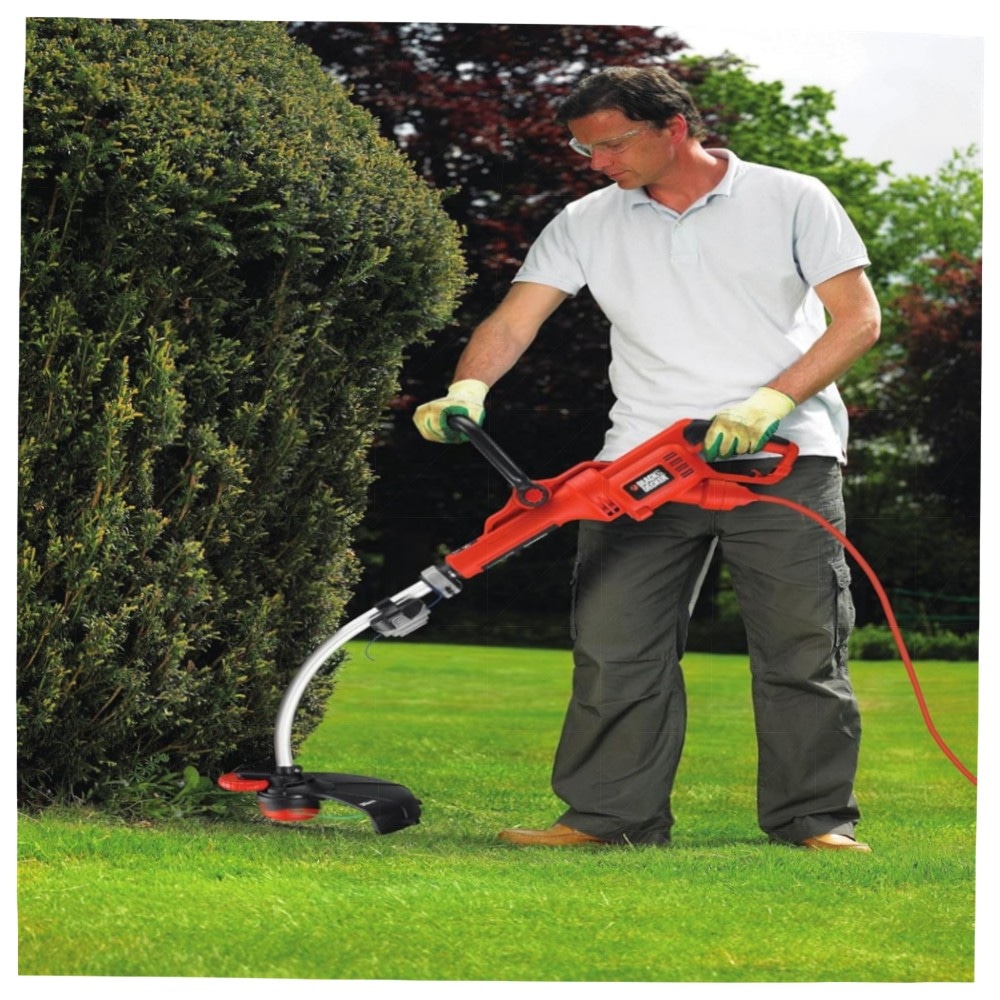 Black Decker 800W Elektro-Motorsense GL8033 – 33 cm Schnittbreite, E-Drive & Automatik-Fadennachführung, langlebig & komfortabel