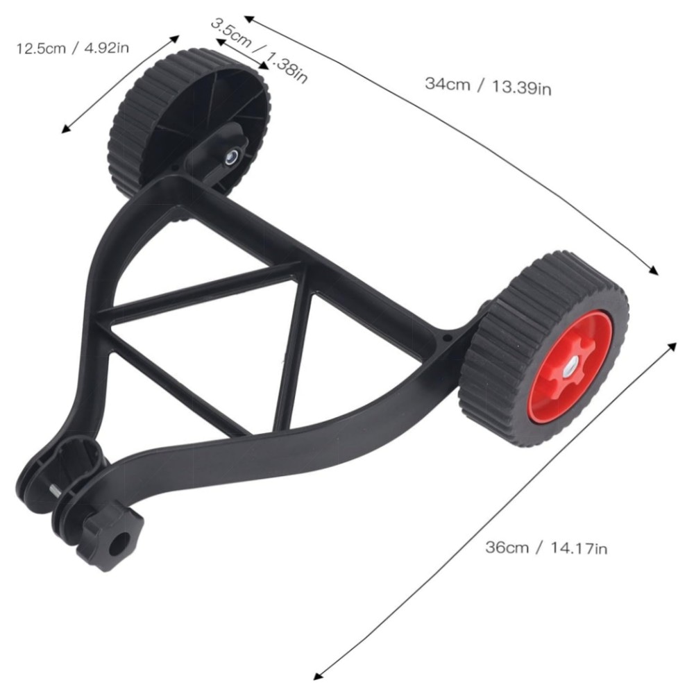 Höhenverstellbares Stützrad für Rasentrimmer (23–28 mm) – Robust ABS/Nylon, universeller Hilfsaufsatz für Unkrautvernichter & Rasenmäher (2er-Set)