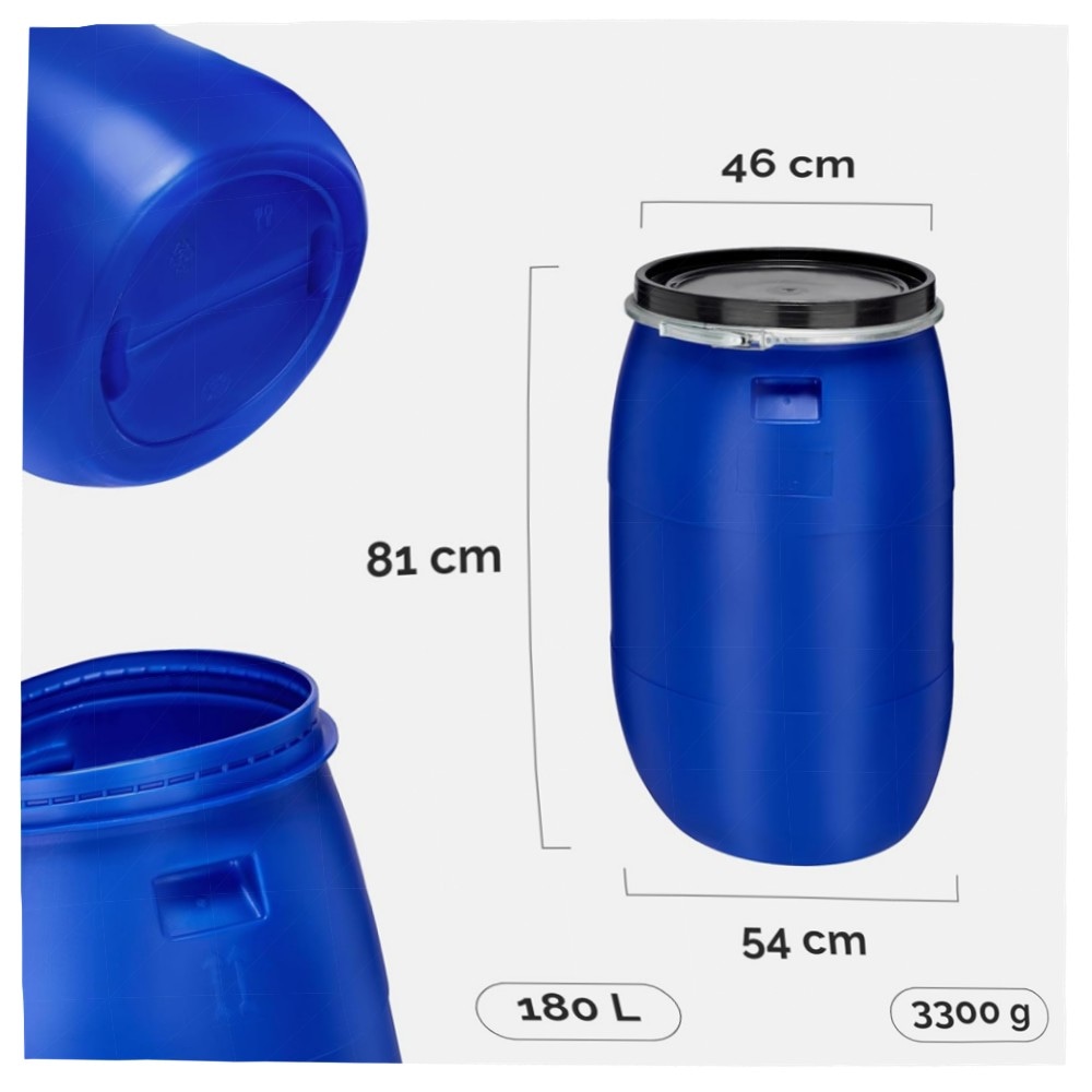 Garronda 60 L Weithals-Fass aus HDPE – lebensmittelecht, BPA‑frei & vielseitige Regentonne für Garten und Haushalt